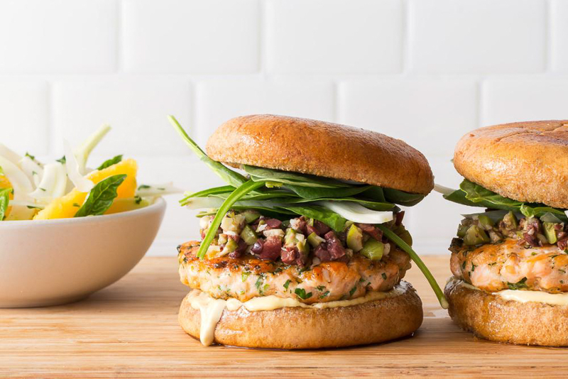 サーモンバーガー