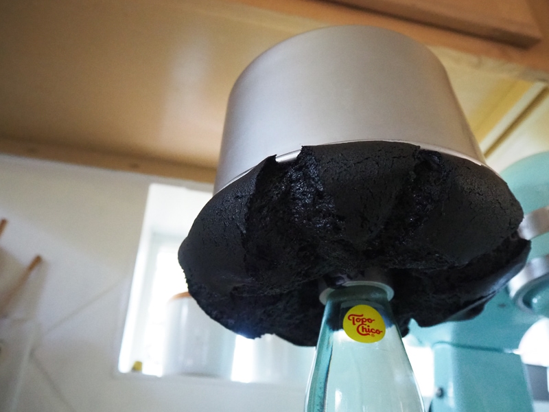 ひっくり返して冷まします