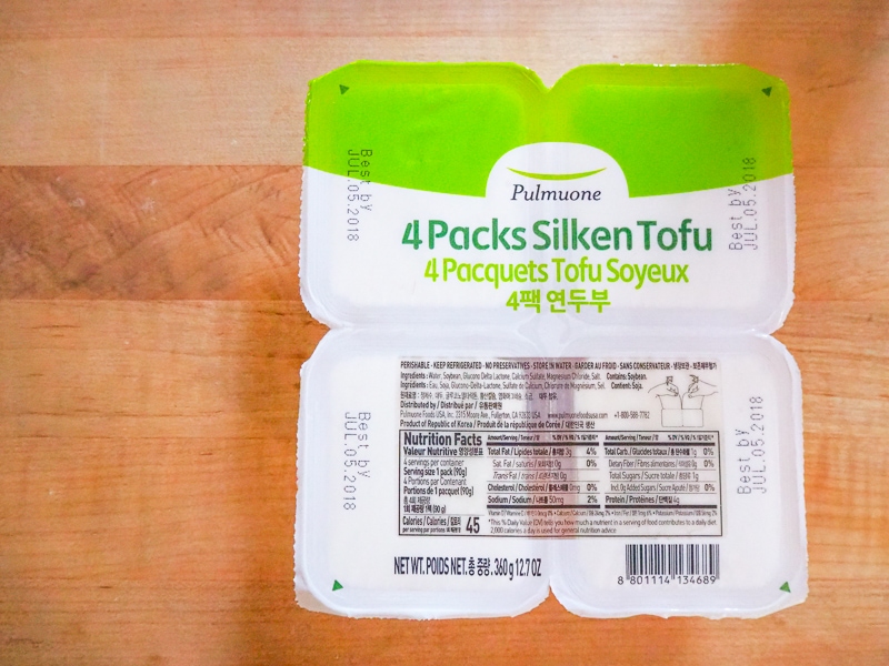 ４つパックの韓国のお豆腐