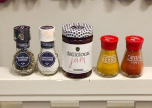 塩コショウ、ジャムとスパイス