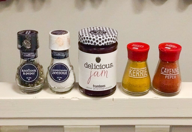 塩コショウ、ジャムとスパイス