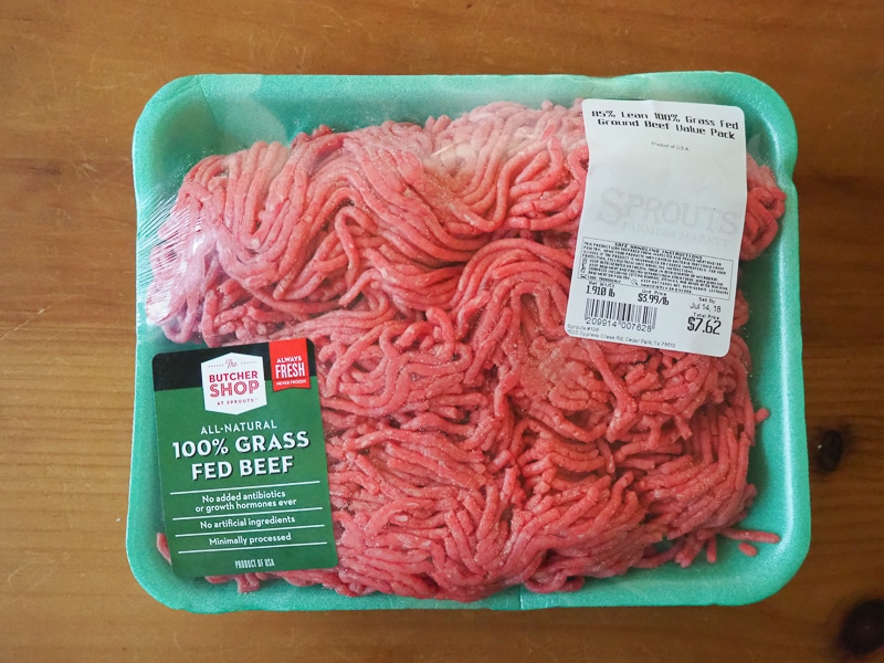 グラスフェッドの牛ひき肉