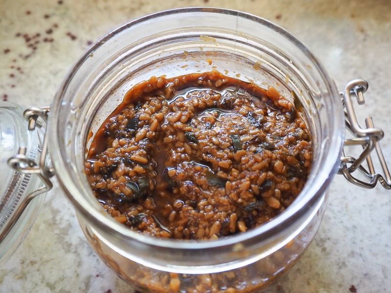 新しく仕込んだ三升漬け