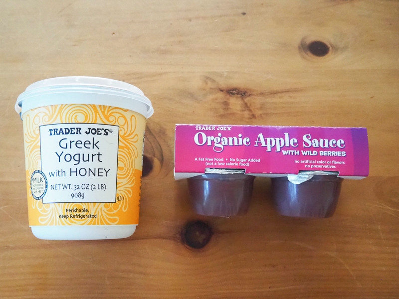 はちみつ入りグリークヨーグルト＆オーガニックアップルソース