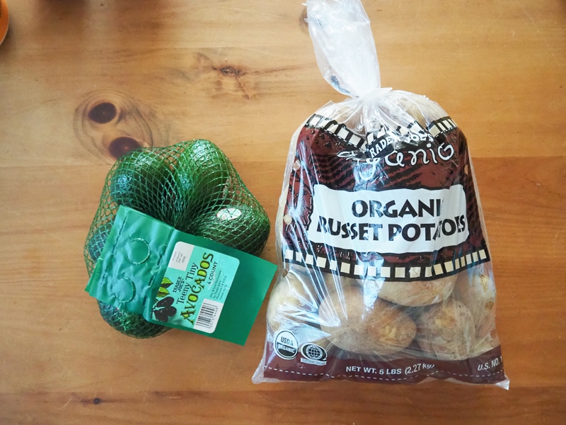 オーガニックポテトと、タイニーアボカド