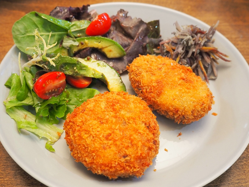 コロッケ＆サラダ＆にんじんしりしり