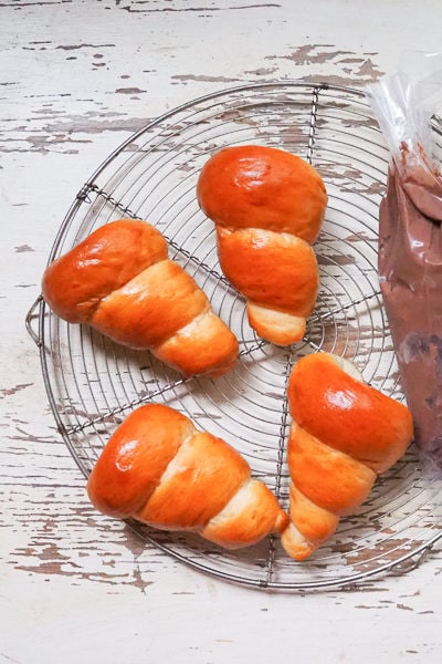 コロネパンとチョコカスタード