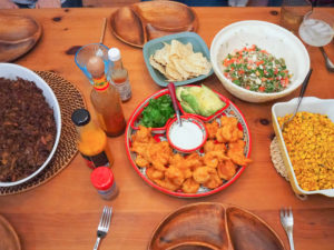 シュリンプ＆カニータスタコスディナー