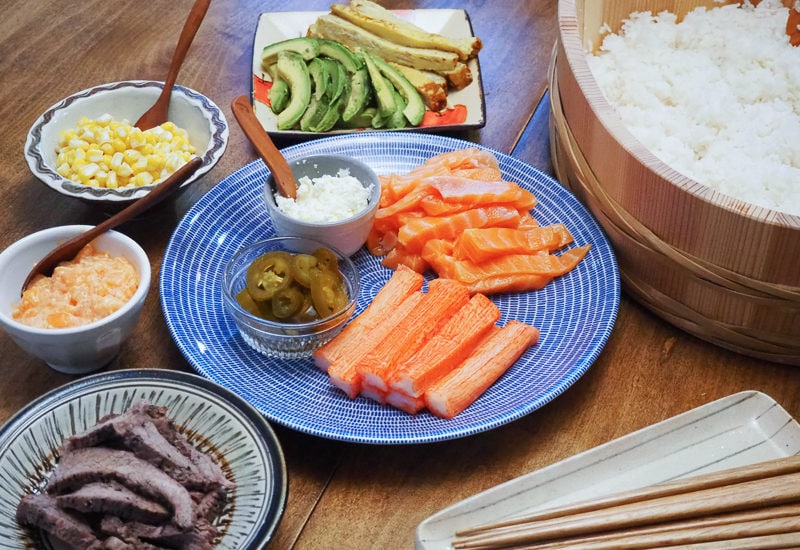 あり合わせ手巻き寿司