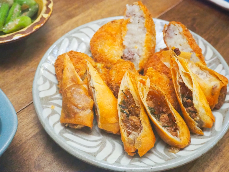 春巻きとコロッケ