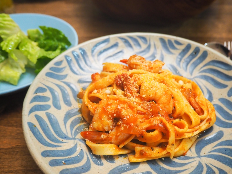 海老とベーコン入りアラビアータ