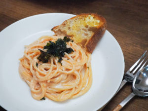 明太子クリームパスタ