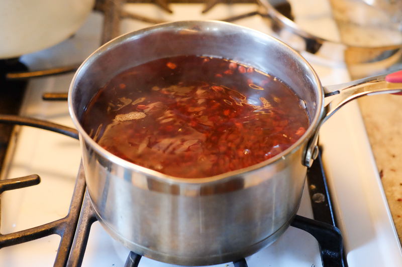 あずきをコトコト