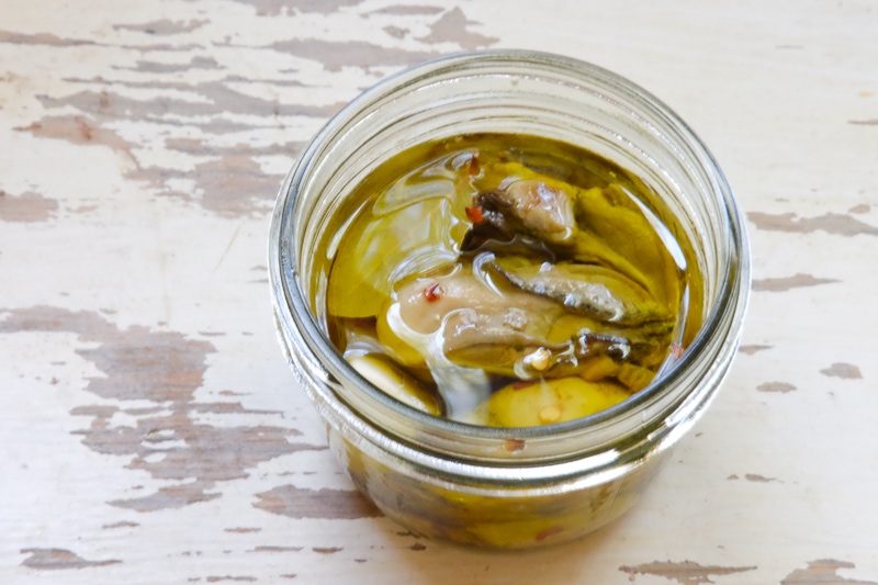 牡蠣のオイル漬け