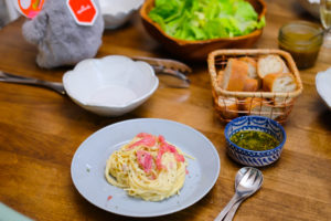 いつもと違うカルボナーラ