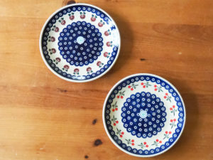 フルーツ柄のポーリッシュポタリー