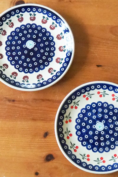 フルーツ柄のポーリッシュポタリー