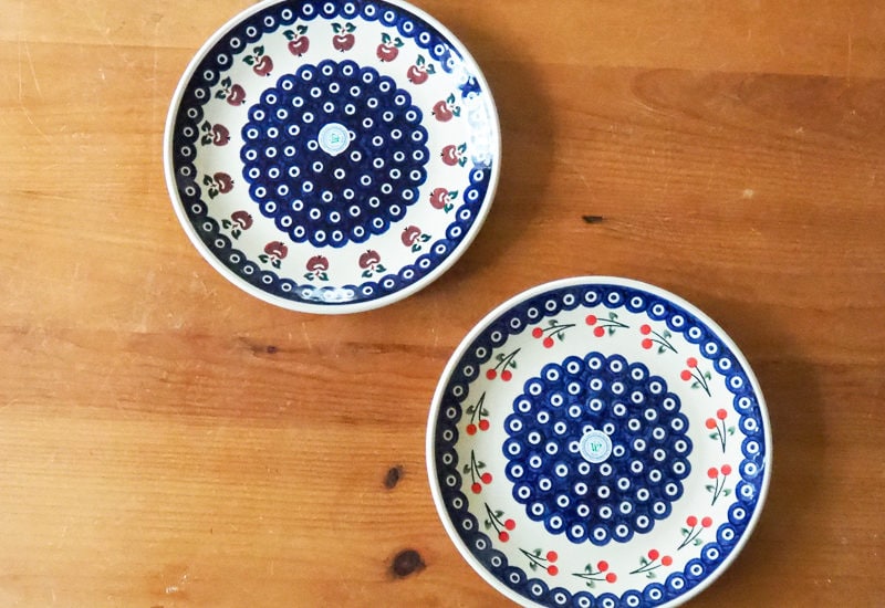 フルーツ柄のポーリッシュポタリー