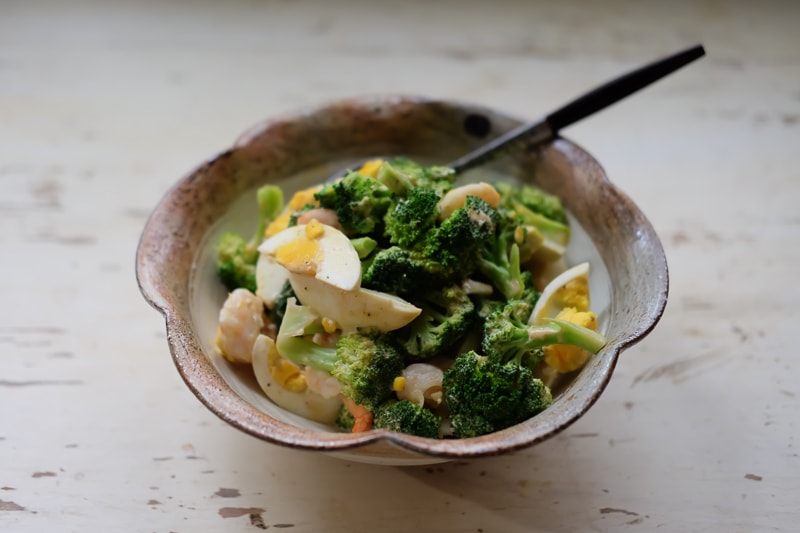 ブロッコリーと海老のサラダ