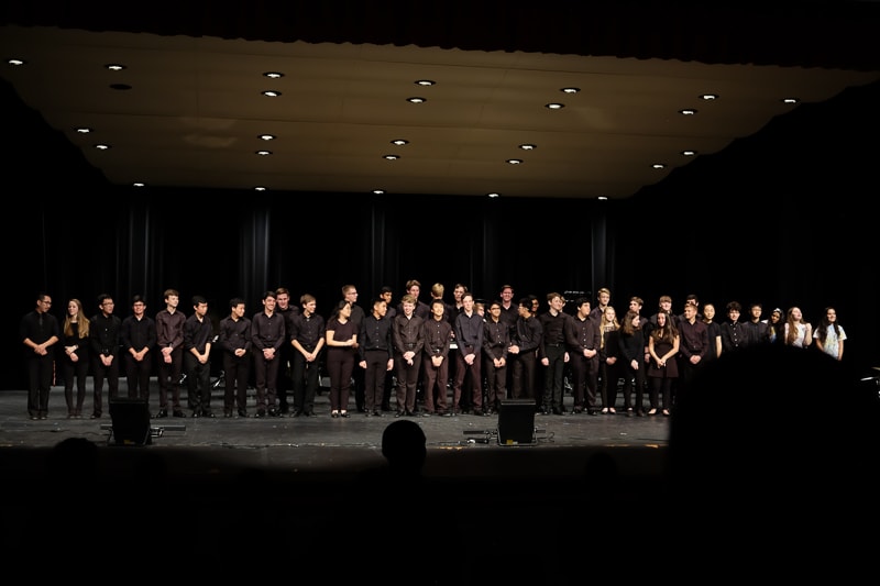 学校のパーカッションチームのコンサートにて