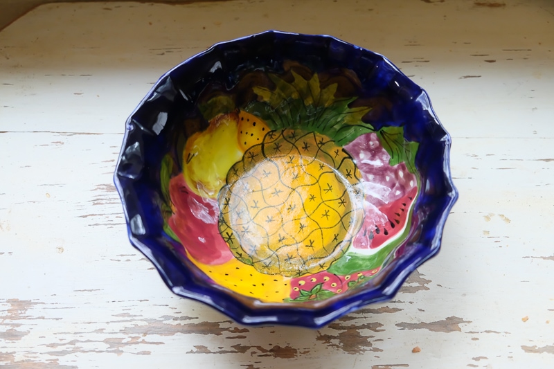 フルーツ柄のボウル
