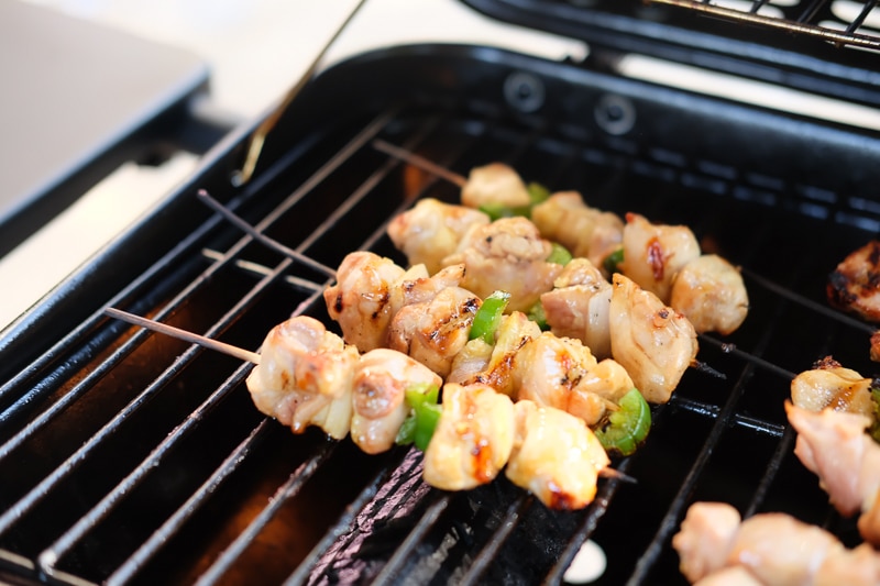 グリルで焼きます