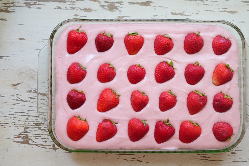 いちごを並べて