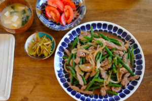 牛肉といんげんの中華炒め