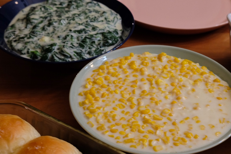 クリームコーン＆クリームスピナッチ