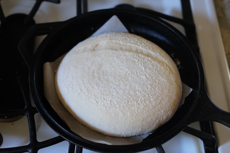 余熱しておいた鍋へ