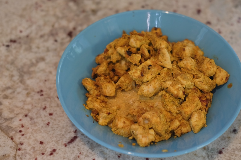 チキンを焼き付ける