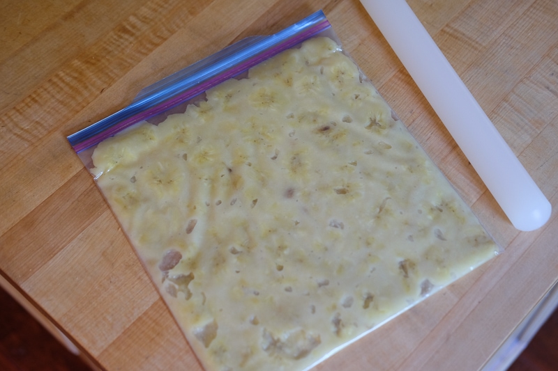 バナナはマッシュして冷凍