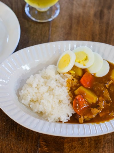 薄切り肉のカレーライス