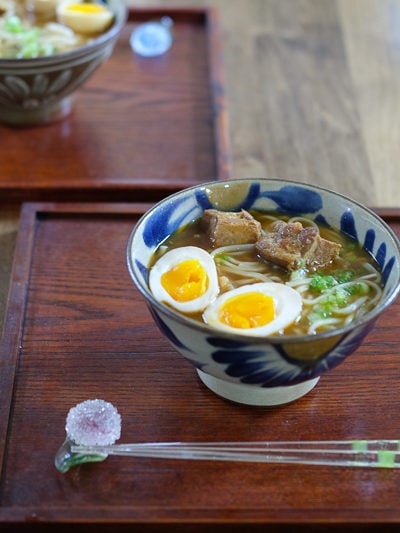 角煮リメイクのカレーうどん