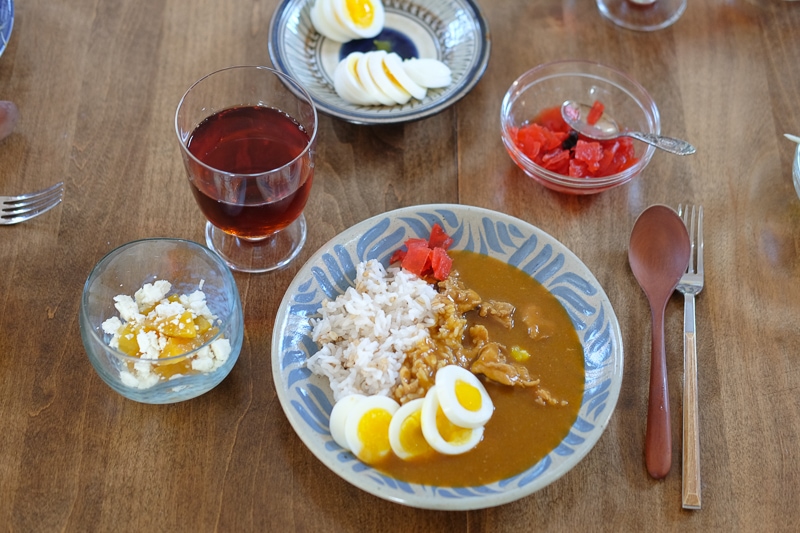 夕飯はカレーライス