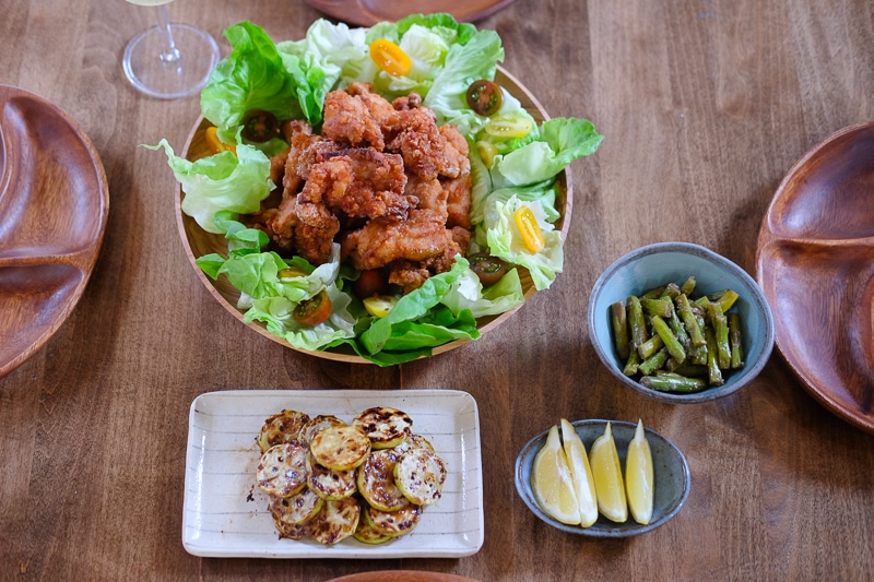 から揚げの献立