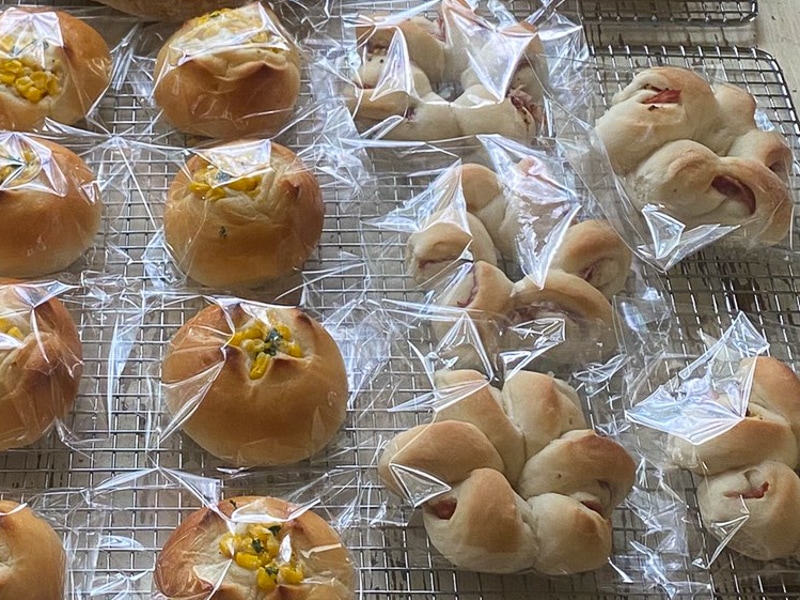 お花のベーコンエピ