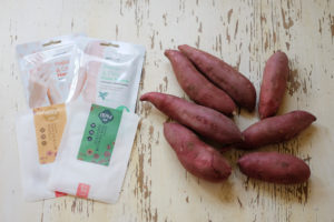 サツマイモとパック