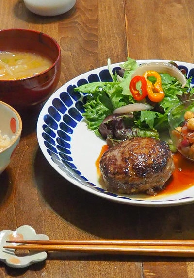 ハンバーグの献立