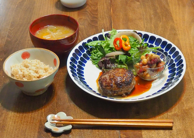 ハンバーグの献立