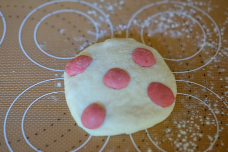 水玉を埋め込み