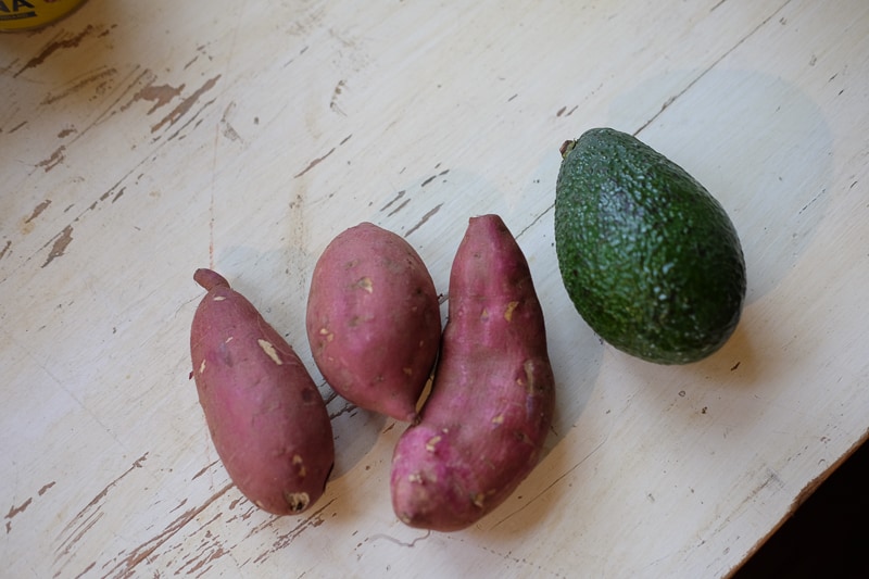 さつまいもとアボカド