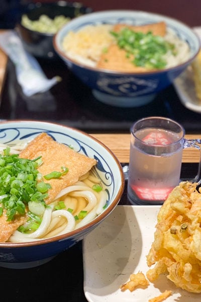 きつねうどん＆かきあげ