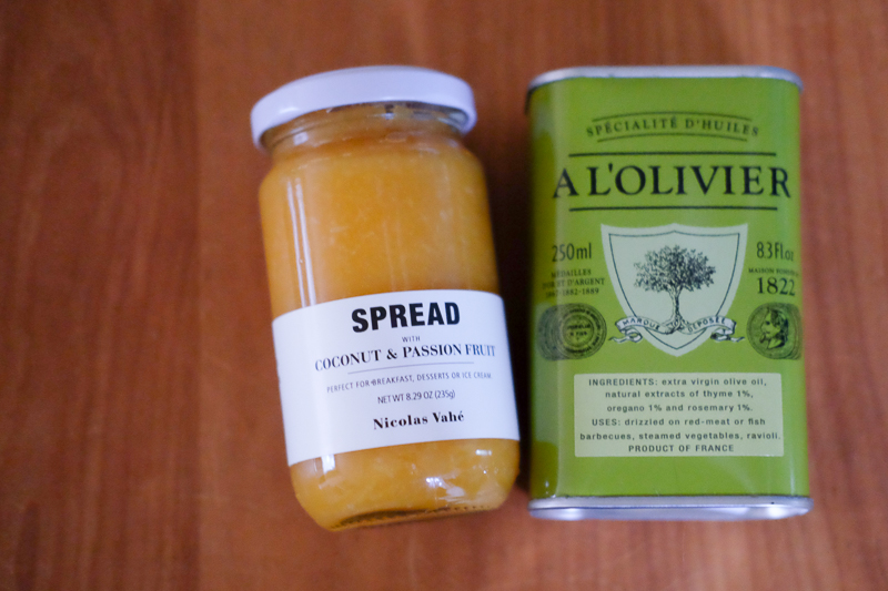 フランスのジャムとオリーブオイル