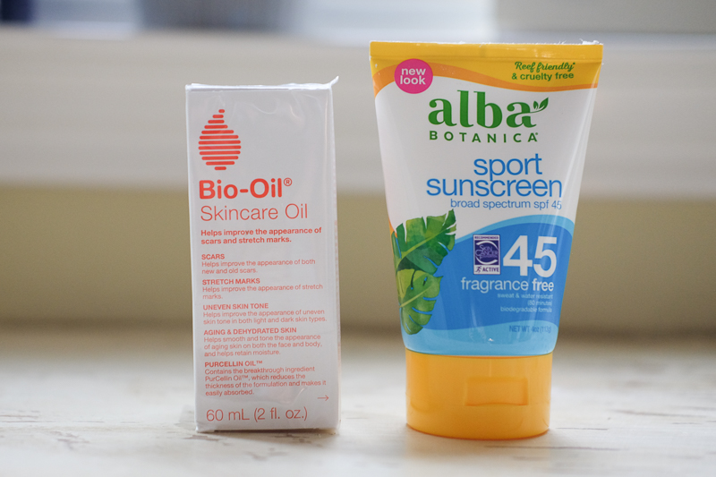 日焼け止め＆Bio Oil