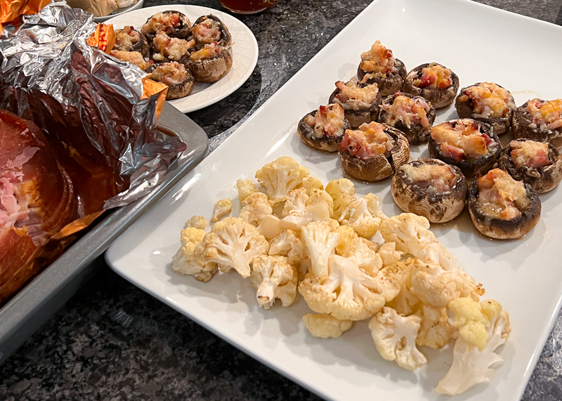 スタッフドマッシュルーム＆カリフラワー