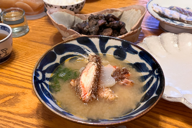 毛蟹のお味噌汁