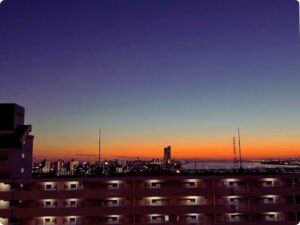 大阪の夕焼け